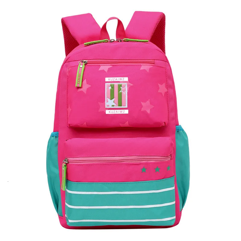 Детские школьные сумки в полоску для мальчиков и девочек модные ультралегкие