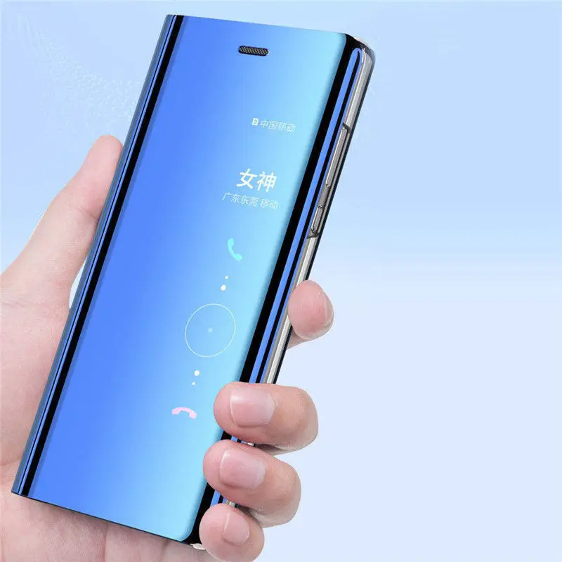 Умный зеркальный флип-чехол для Xiaomi Redmi 4X 5 Plus Note 3 Pro 5X 5A A1 A2 6 6A S2 8 SE Mix 2 Max защитный