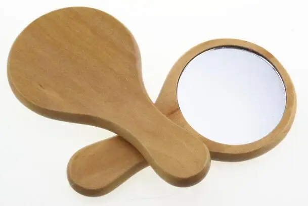 Новинка зеркало из натурального дерева деревянное ручное винтажное портативное