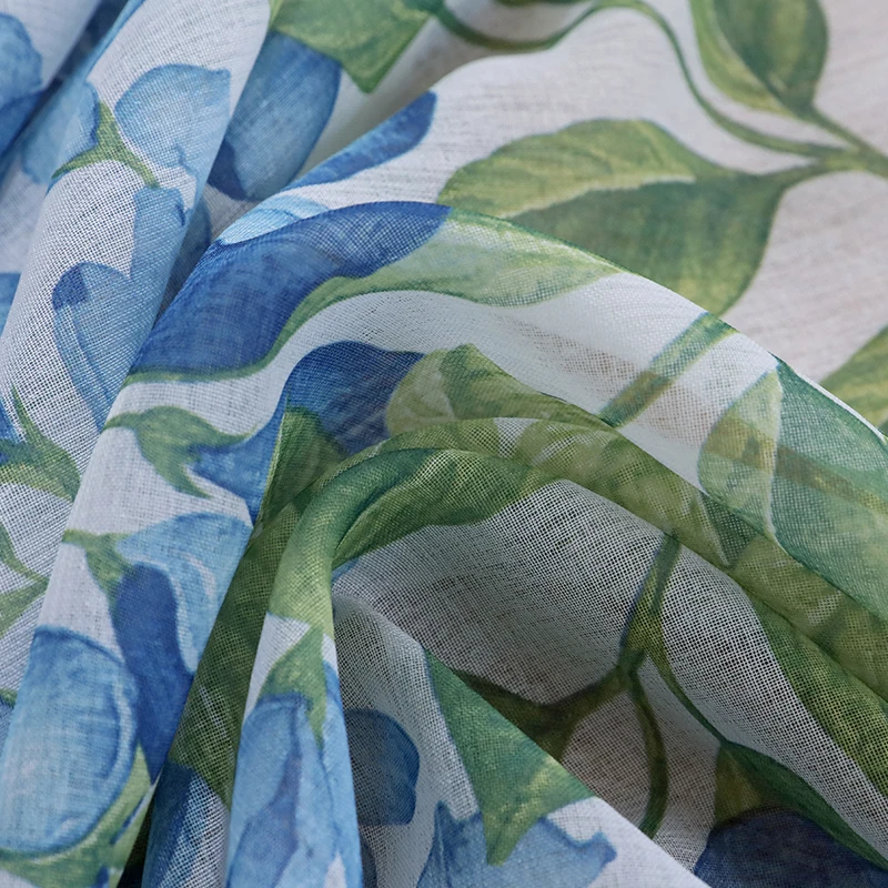 Прозрачная занавеска LISM с цветочным принтом s для гостиной Тюлевая вуаль на окно