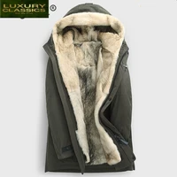 clothing male winter jacekt 2021 korean real fur coat men fashion thick wolf shearling liner casaco jaqueta hiver 88888
