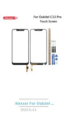 Alesser для Oukitel C13 Pro ЖК-дисплей и кодирующий преобразователь сенсорного экрана в сборе запасные части+ пленка+ Инструменты+ клей для Oukitel C13 Pro
