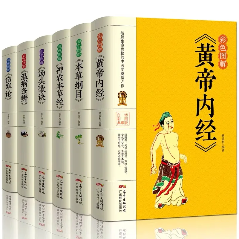 Enlarge 6 PCS/SET famous TCM  Chinese traditional medicine heart the recipes given in rhymes Yellow Emperor's Internal Classic