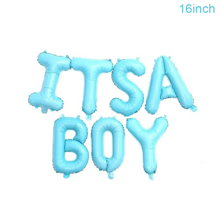 Its a boy blue Doriwoo Baby Shower 16 дюймов Oh Baby фольгированные шары это мальчик или девочка пол раскрывают розовые и золотые воздушные шары Babyshower принадлежности для детской вечеринки - Цвет: Its a boy blue
