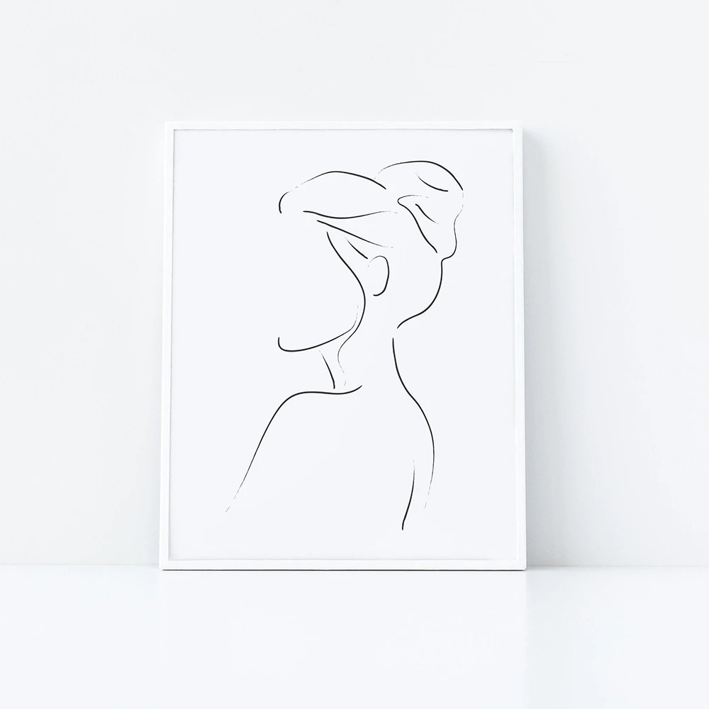 

Minimal Woman Art Line Drawing Posters Abstract Minimalist Wall Art Canvas Print Painting Abstract Female Decorative Pictures