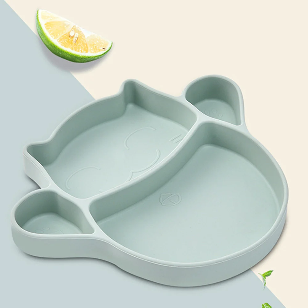 

Cat Shape Suction Divided Plate Premium Baby Plate Adorable Baby Feeding Plate