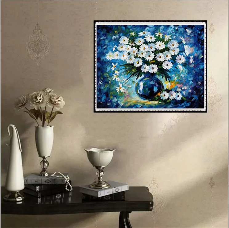 Дайзи флауэр 5D самостоятельная алмазная живопись полностью мозаичный узор искусства вышивки для домашнего украшения вышивка крестом.