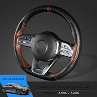 diy genuine leather hand sewing car steering wheel cover for mercedes benz s class w222 e class w213 c class w205 a class w177