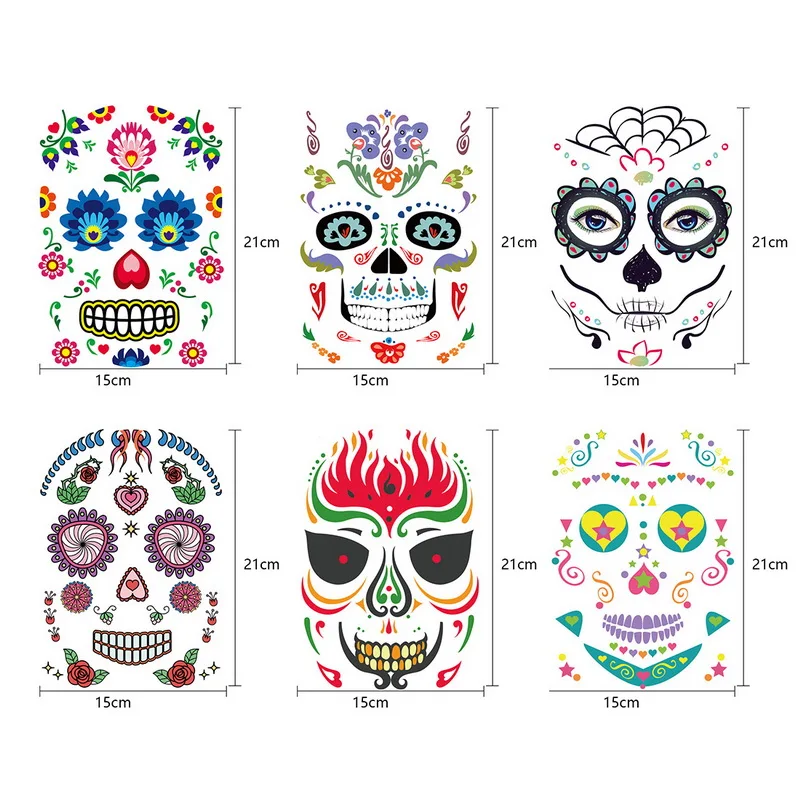 10 шт Хэллоуин водонепроницаемые временные татуировки наклейки Кружева Красота