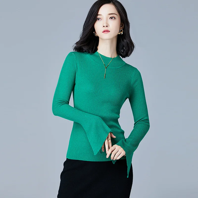 

New joker turtleneck render unlined upper garment of cultivate one's morality female long-sleeved sweater pullovers