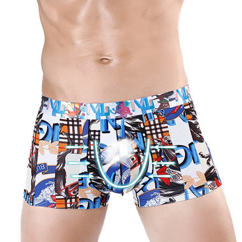 Новинка модное мужское нижнее белье с буквенным принтом боксеры мужские