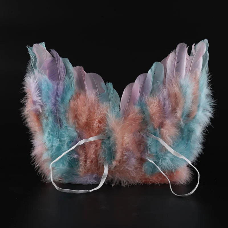 Крылья из перьев на Хэллоуин вечерние крылья ангела лебедя наряд феи маскарадный
