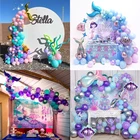 Гирлянда с хвостом Русалочки, воздушные шары с изображением маленькой Русалочки, тематические праздничные шары, арочный шар под морем, товары для вечеринки в честь Дня Рождения, украшение для будущей мамы