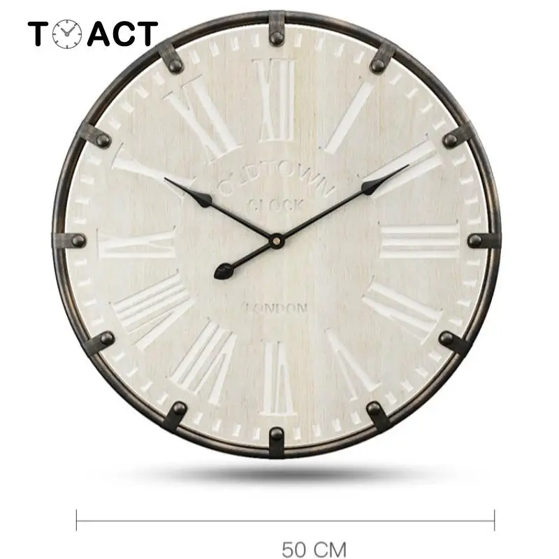 Объемные часы ручной работы в стиле ретро большие винтажные настенные