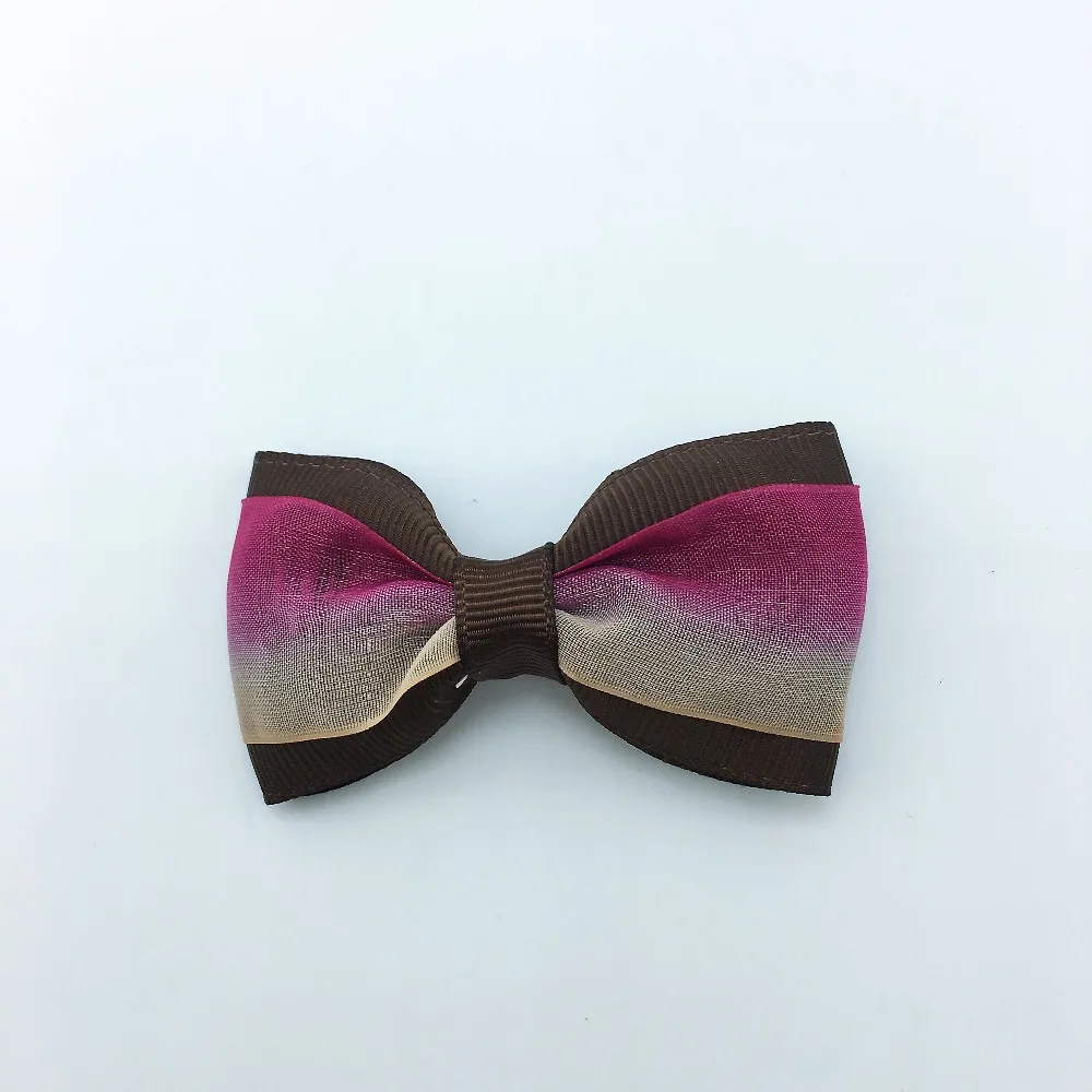 20 шт./лот твердого Бутик Grosgrain ленты для девочек с маленьким бантом; резинка для волос, обтянутая тканью; зажим для галстука лента для волос, бабочка Сделай Сам DIY бигуди для волос Аксессуары Лучший подарок