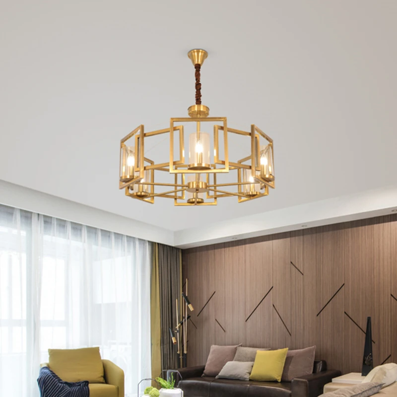 Французская роскошная хрустальная люстра освещение Золотая медь люстры для