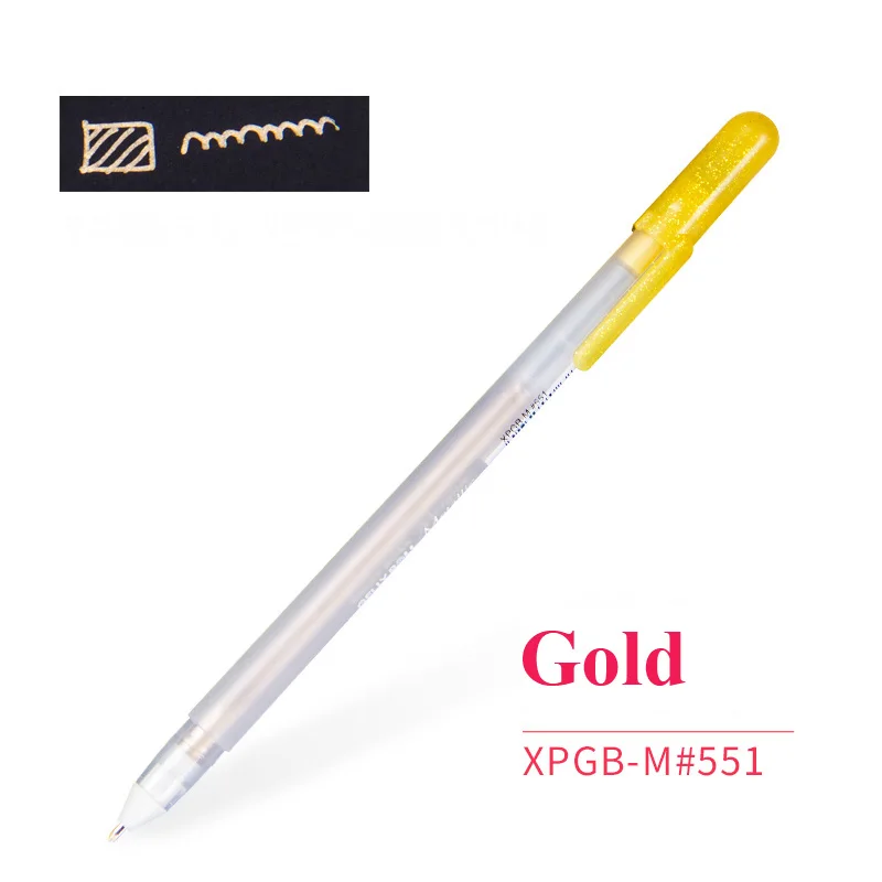 Gold SAKURA XPGB изюминка ручка для рисования художественные маркеры акварельные комиксы ручная роспись красочная живопись маркер для выделения текста рисования канцелярские принадлежности - Цвет: Gold