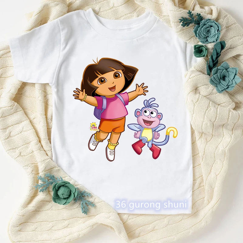 New summer style t shirt fot girls cute Dora Explorer girl graphic print girl clothes vogue aesthetic girls tshirt camisole tops
New summer style t shirt fot girls cute Dora Explorer girl graphic print girl clothes vogue aesthetic girls tshirt camisole tops