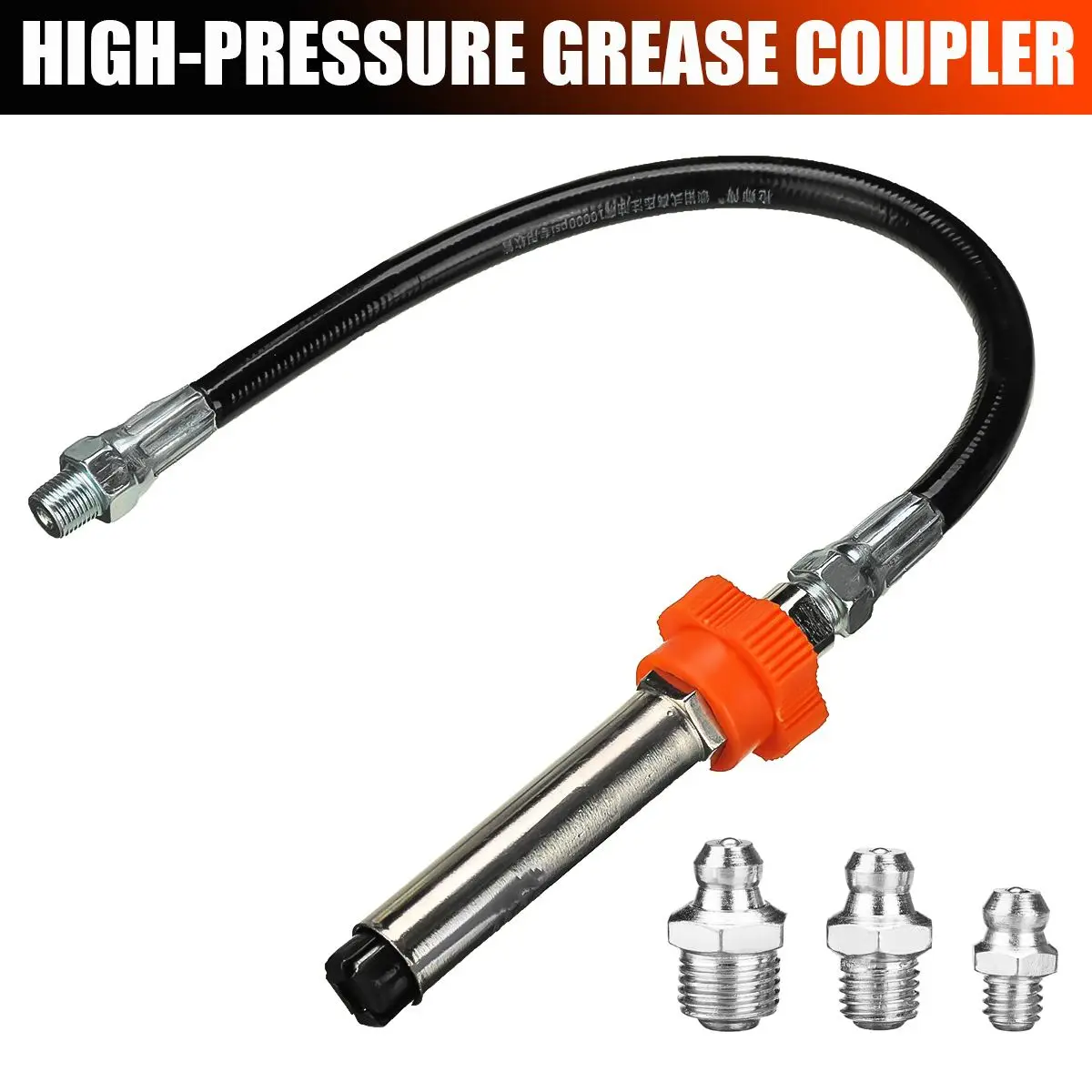 

High Pressure Grease Gun Coupler Coupling End Fitting Grease Mouth Adapter Connector Lock On Tool Accessories Free Shiping