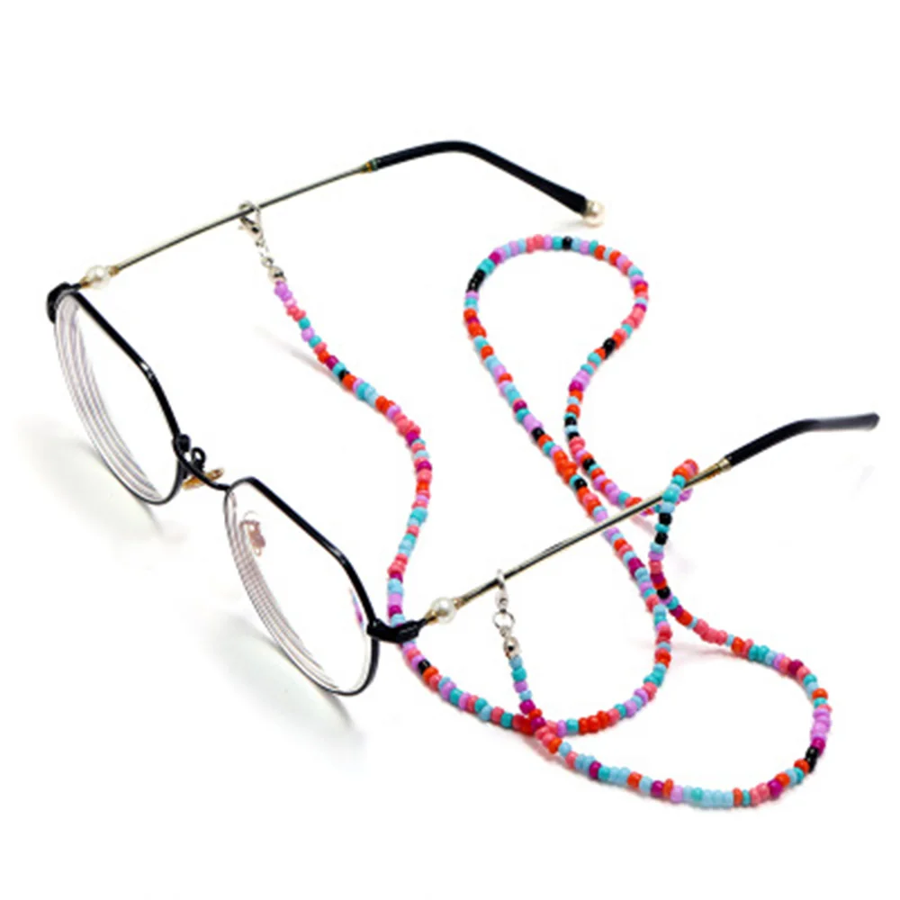 

2021 New 1pc Women Adjustable Fashion Rice Beads Anti Slip Mask Chain Environmental protection Glasses Chain