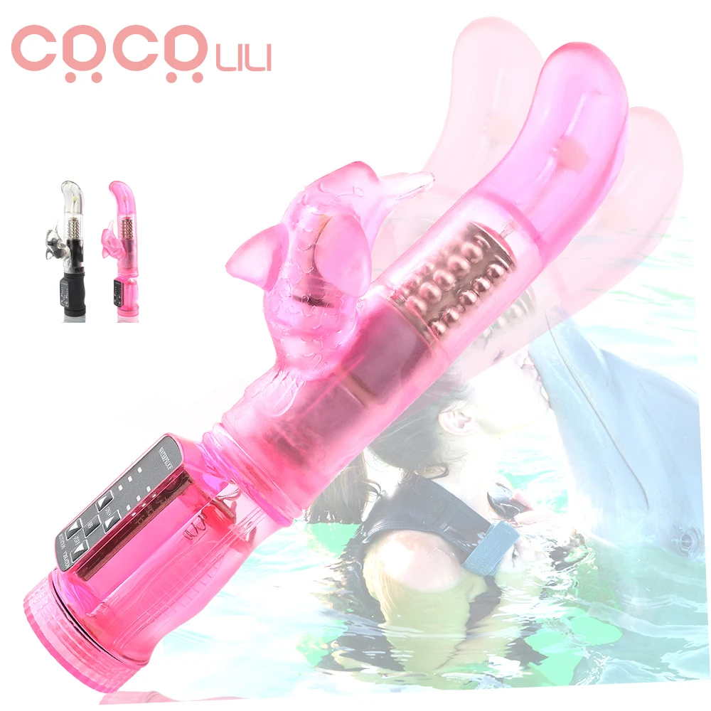 Кролик вибраторы бесшумный вибратор вращающийся бисер Стимулятор клитора