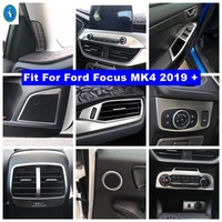 door speaker lights control gear box glass armrest lift button panel cover trim for ford focus mk4 2019 2022 silver interior