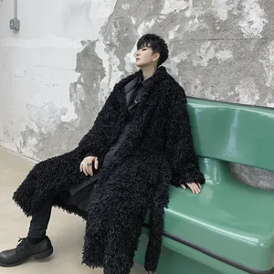 Мужской Свободный Повседневный длинный тренчкот с капюшоном и кисточками в виде перьев, Мужская Уличная одежда на Хэллоуин, в готическом стиле, брикет, пальто, верхняя одежда