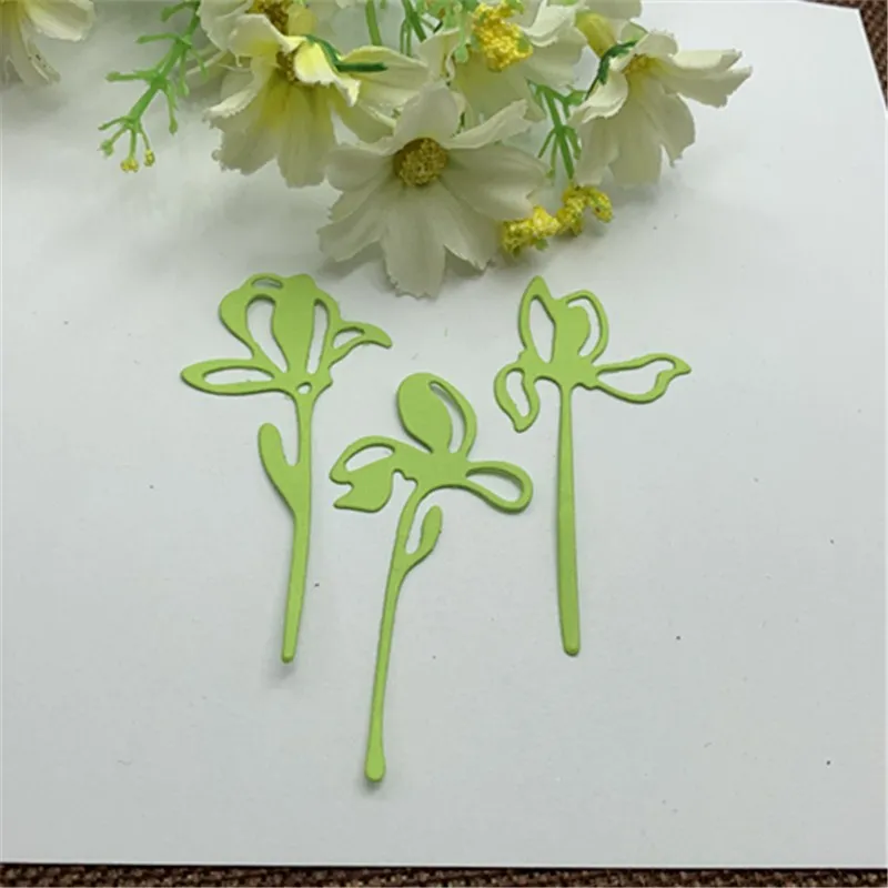 3 шт. Цветочные металлические режущие штампы для альбома скрапбукинга бумажные