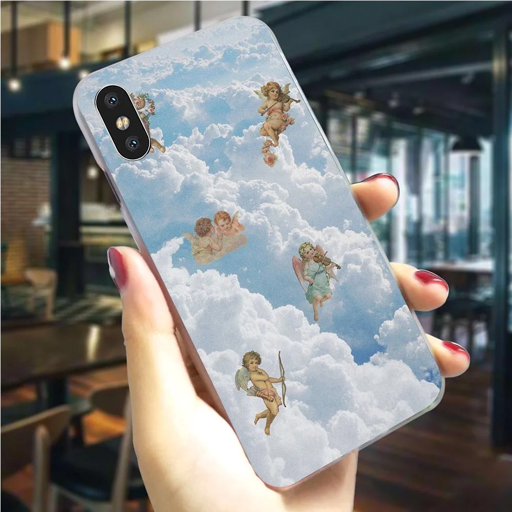 K2527105 Чехол для телефона с принтом «Ренессанс ангелы» чехол для iphone 8 5 5S SE 6 6 S/6 6S Plus 7/7 8 Plus X XS XR Xs Max, Жесткий Чехол - Цвет: K2527105