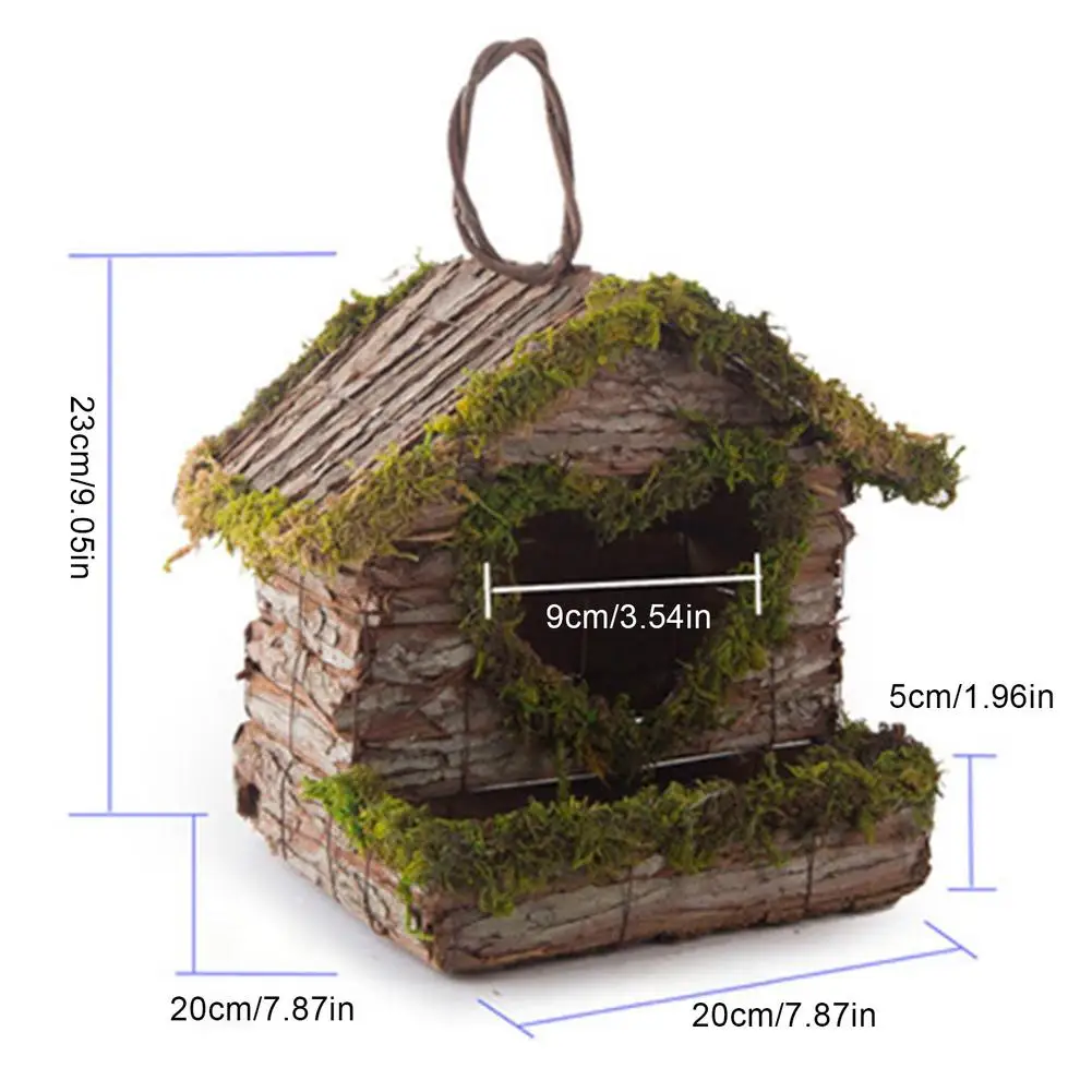 

Humming Bird Houses For Outside Hanging Natural Grass Breathable Hanging Bird Hut Hand Woven Hummingbird Nest Large Finch Bird