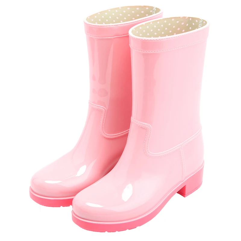 Резиновые сапоги женские Сапоги до середины икры с нескользящей подошвой Модные