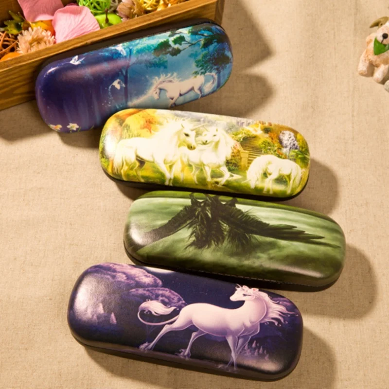 Чехол для очков Unicorn оригинальный кожаный чехол близорукости с 3d рисунком