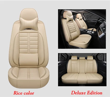 Beige luxury Чехол для автокресла для volkswagen polo vw polo 6r 9n vw passat b5 passat b6 passat b7 b8 vw golf 5 golf 6 7 Защита для автомобильного сиденья - Название цвета: Beige luxury
