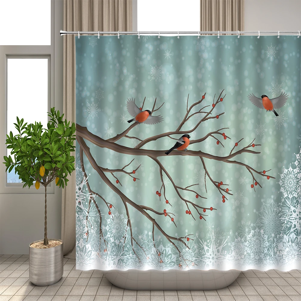 

Landscape Flowers Plants Lotus 3D Printing Shower Curtains Waterproof Polyester Bathroom Decor Multiple Size Hanging Curtain