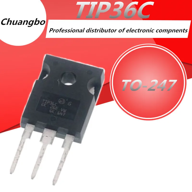 5 шт./лот TIP36C TO-247 TO247 25A 100V транзистор высокой мощности Darlington tube | Электронные