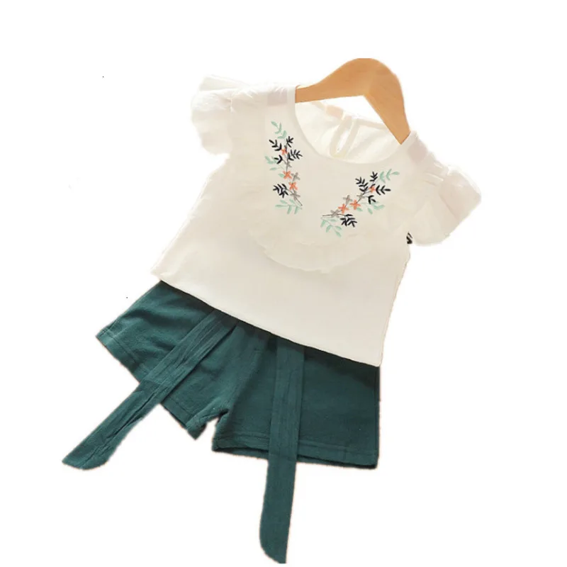 

New Summer Baby Clothes Suit Children Girls Printed Vest Shorts 2Pcs/sets Toddler Fashion Casual Clothing Infant Kids Tracksuits