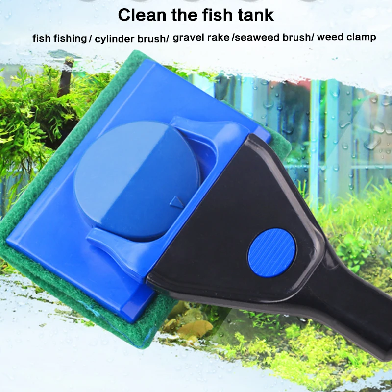 

5 in 1 Aquarium Cleaning Tools Quality Net Fish Gravel Rake Algae Scraper Sponge Fork Brush Glass Cleaning Tool