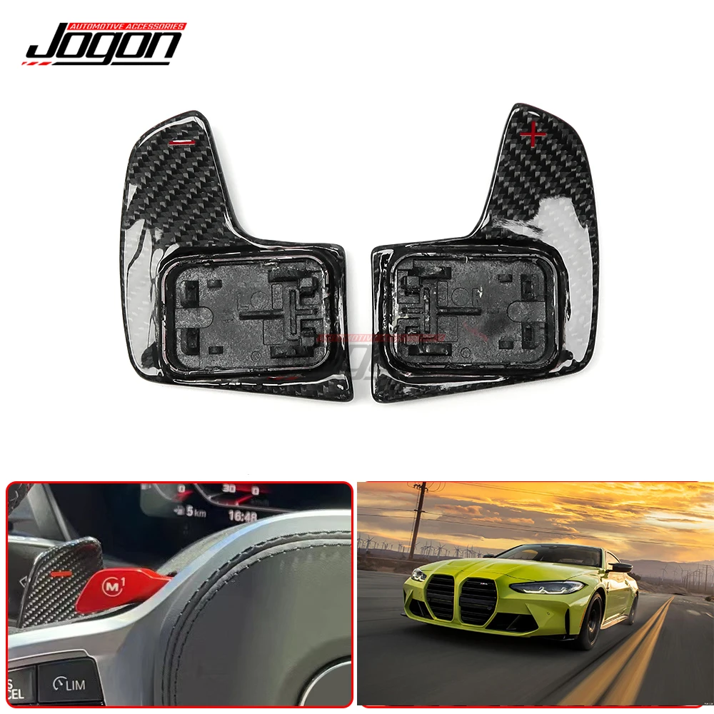 

Переключатели передач из углеродного волокна для BMW M3 G80 M4 G82 G83 Coupe M5 CS F90 X3M X4M 2020 2021, удлинители рулевого колеса автомобиля