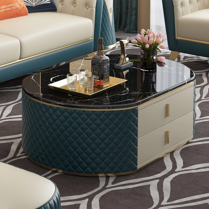 

Роскошный ТВ-шкаф в стиле постмодерн, дизайнерский итальянский простой скандинавский мраморный чайный столик, несколько комбинированных п...