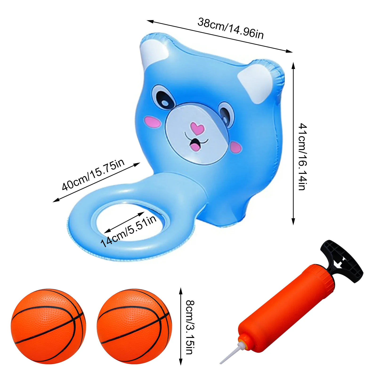 

Inflatable Pool Basketball Toy Fun Outdoor Summer Children Swimming Pool Floating Hoops Ball Game Water Sports Toys
