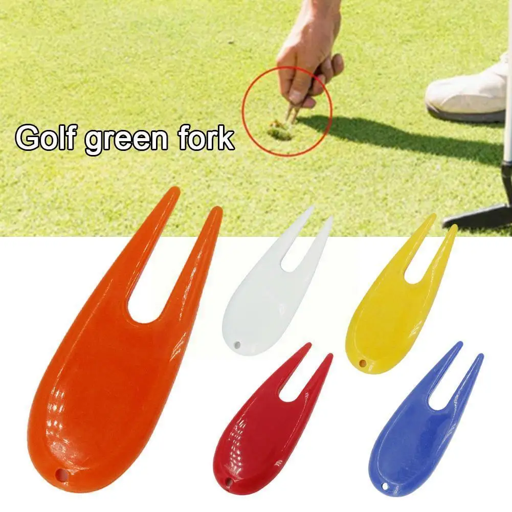 

1pcs Plastic Golf Green Fork Scoring Course White Tools Maintenance Golf Red Orange Yellow Fork Golf Blue Scoring L2a2