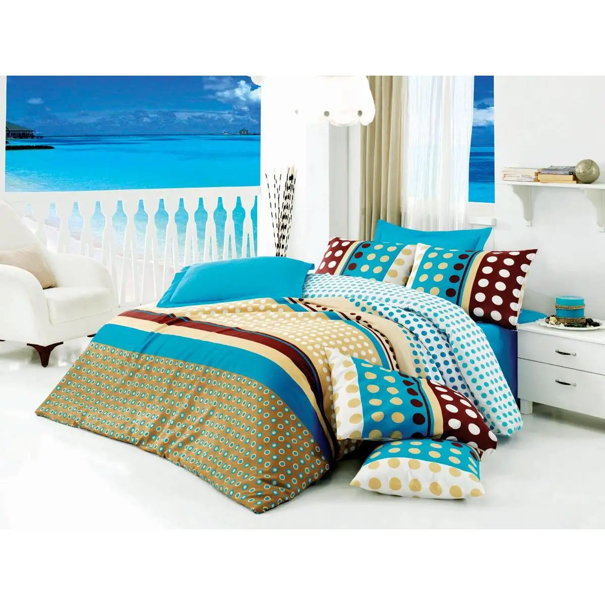 

Puanline Double Personality Duvet cover set Blue
