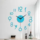 Арабскими цифрами настенные часы Современный дизайн Акриловые зеркальные часы наклейки Гостиная декоративные часы для дома часы с механизмом, офисный Декор