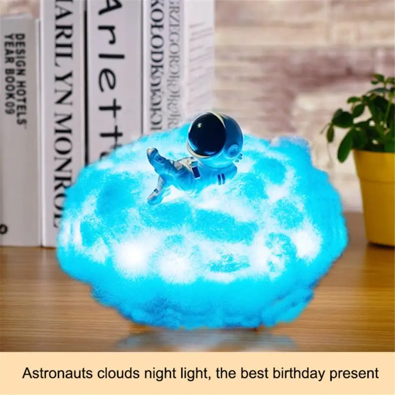 

Romantic LED Night Light Space Astronaut In Cloud With Adjustable Remote Control Kids Baby Bedroom Desktop Decor Ornaments USB
