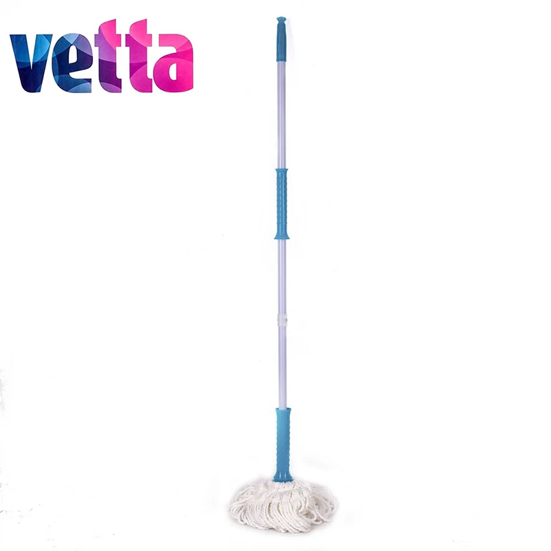 Швабра с Отжимом насадкой из Веревочного Хлопка Раздвижной ручкой Удобный