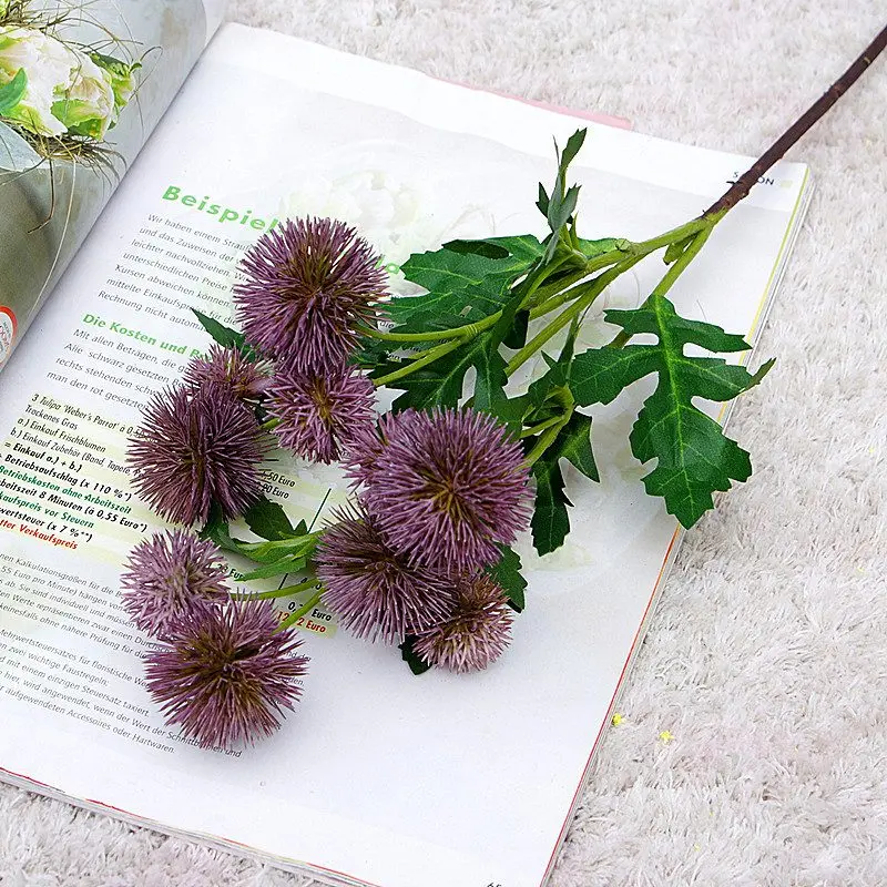 Violet Искусственные глитч завод искусственные морские водоросли urchin поддельные растения необычный цветочный Декор для дома вечерние украшения офиса сада 1 шт - Цвет: Violet