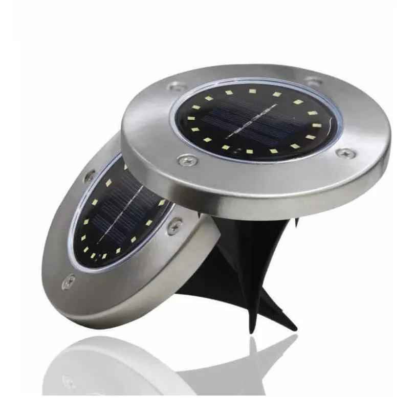 Светодиодный светильник для газона на солнечной батарее из нержавеющей стали