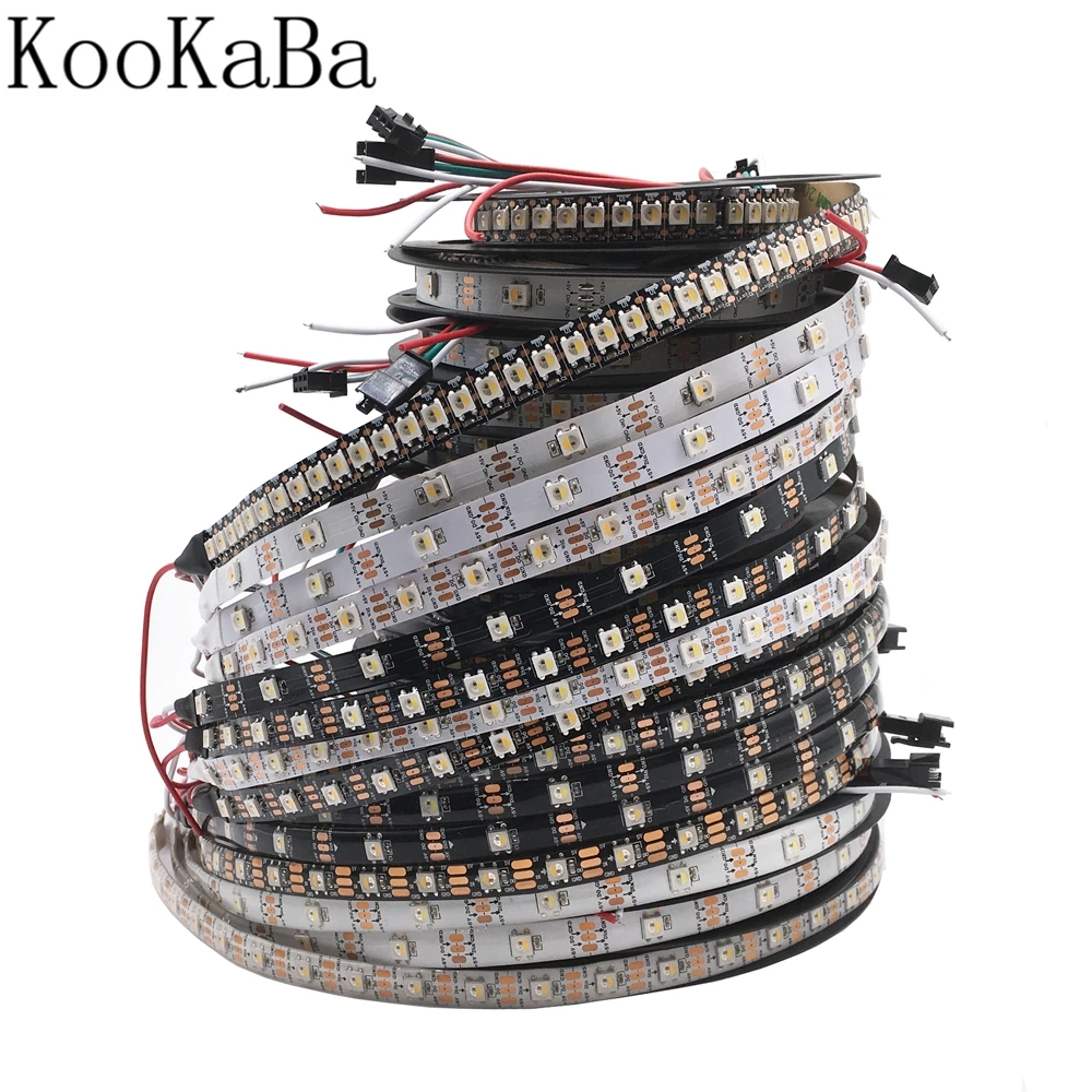 1m/4m/5m SK6812 (аналогичный WS2812B) 4 в 1 Светодиодная лента RGBW + CW/NW/WW 30/60/144 светодиодов/м