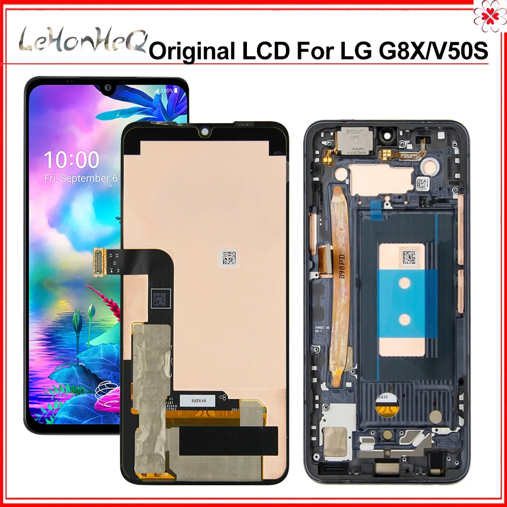 

Original LCD For LG G8X ThinQ V50S LMG850EMW / LM-G850 / LM-V510N Touch Screen Digitizer Assembly Replacement Frame LCD