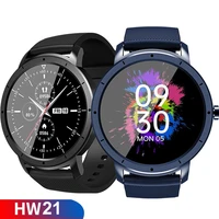 original hw21 smart watch waterproof black mens watches heart rate monitor alarm clock women smartwatch pk iwo 13 gt2 air mibro